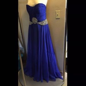 Rare Sherri Hill 1463 Royal Blue Dress